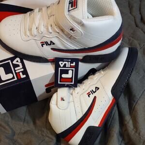 Fila F-13 Youth 5.5 Women's 7 White and Blue Retro Sneakers